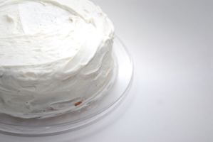 yellow cake with white icing